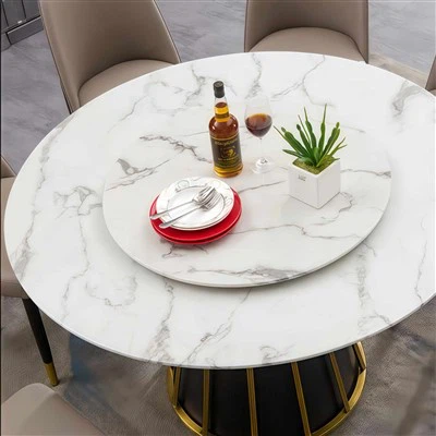 Mesa de comedor de mármol blanco